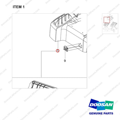 110930-02817 HOOD MODULE;GC45S-9 - parts diagram, item 1 shown - genuine Doosan / Bobcat forklift part