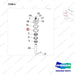 110947-00965 AXLE ASSY,STEER;W/ SENSOR,D100/120S - parts diagram, item 6 shown - genuine Doosan / Bobcat forklift part