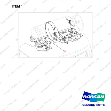 110965-00186 OPTION-LP CRADLE;SWING DOWN - full parts diagram, item 1 marked - genuine Doosan / Bobcat forklift part