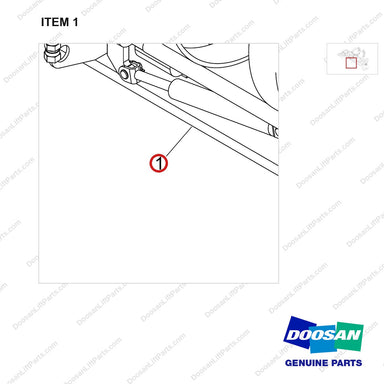 110965-00298 CH/OV AR-LP MTG SWING DOWN CRA - parts diagram, item 1 shown - genuine Doosan / Bobcat forklift part