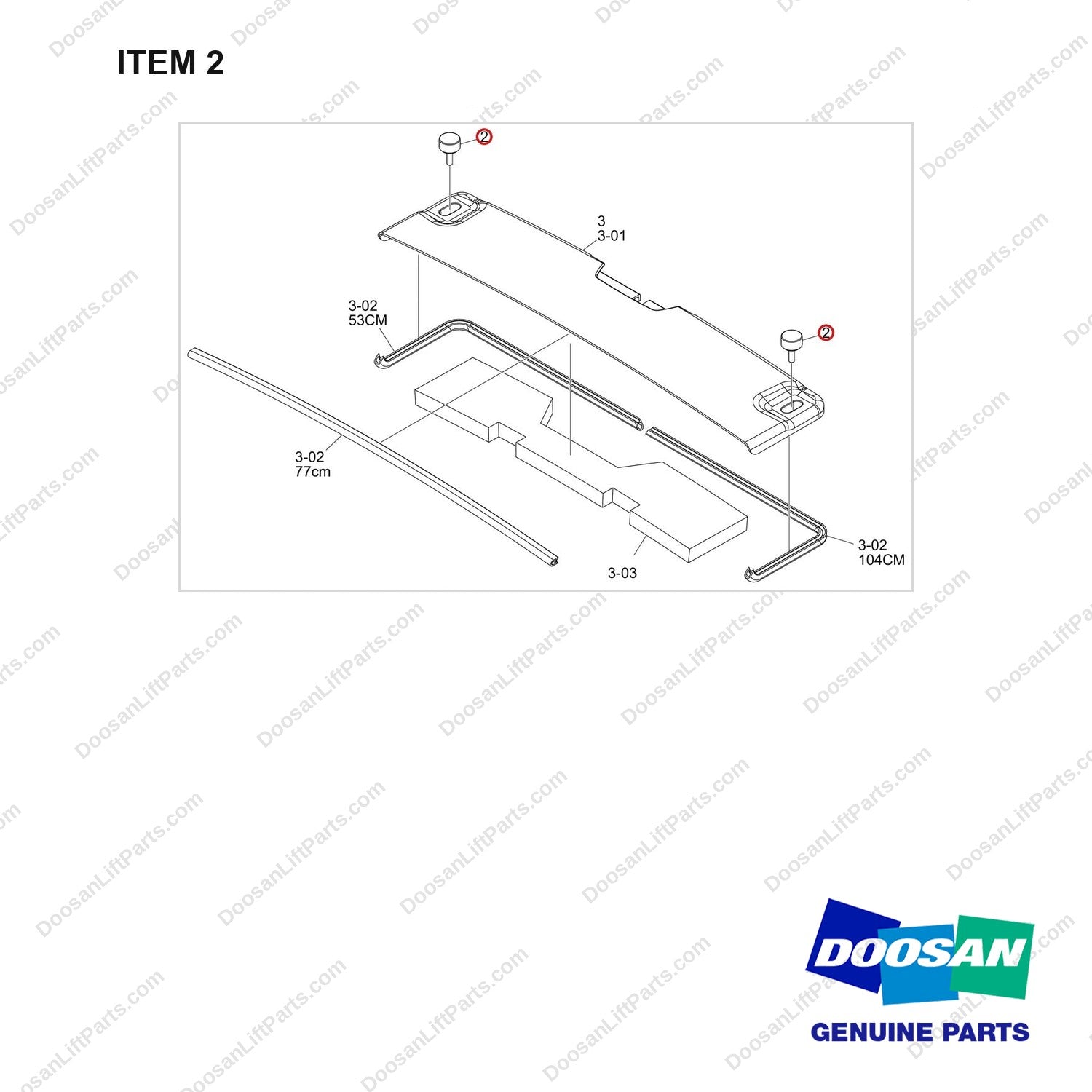 120109-00012 RADIATOR COVER;G25S-9 - full parts diagram, item 2 marked - genuine Doosan / Bobcat forklift part