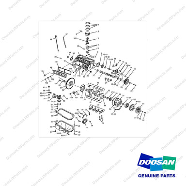 120112-00709 BASE ENGINE GROUP_02;GM3.0L - full parts diagram - genuine Doosan / Bobcat forklift part