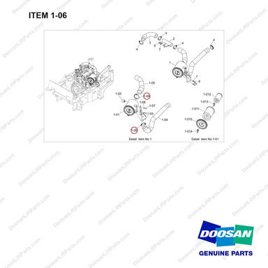 120202-00238 AIR CLEANER GROUP;GC15S-9,GCT - full parts diagram, item 1-06 marked - genuine Doosan / Bobcat forklift part
