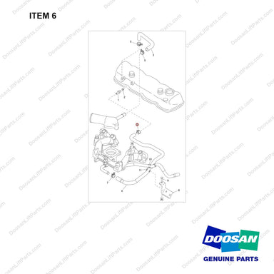 120202-00412 VALVE,VENT;GCT GK25 ENGINE - full parts diagram, item 6 marked - genuine Doosan / Bobcat forklift part