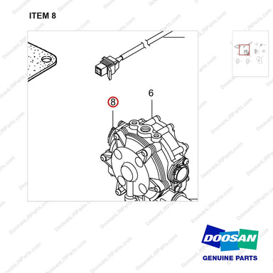120402-00738 ACCESSORIES AND SERVICE PARTS GP - parts diagram, item 8 shown - genuine Doosan / Bobcat forklift part