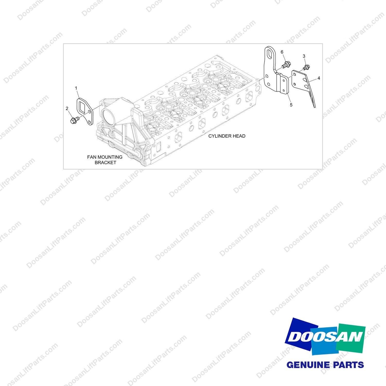 120404-00625 HOOK,LIFTING;DN03 - full parts diagram - genuine Doosan / Bobcat forklift part