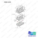120501-06290 BLOCK ASSY,CYLINDER;DN03 - full parts diagram, item 12-07E marked - genuine Doosan / Bobcat forklift part