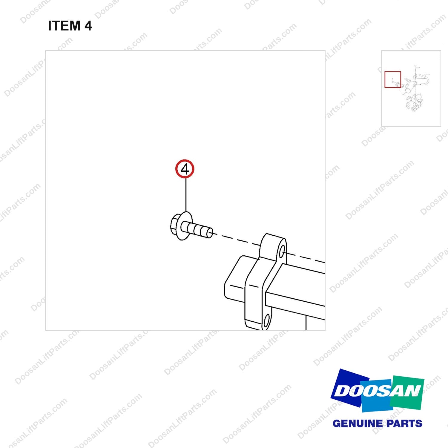 120705-01418 HORN GROUP;GCT K25 CERT ENGINE - parts diagram, item 4 shown - genuine Doosan / Bobcat forklift part