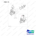 120705-01586 INJECTION PUMP - full parts diagram, item 1-1C marked - genuine Doosan / Bobcat forklift part