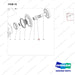 120808-01145 HUB ASSY - parts diagram, item 15 shown - genuine Doosan / Bobcat forklift part