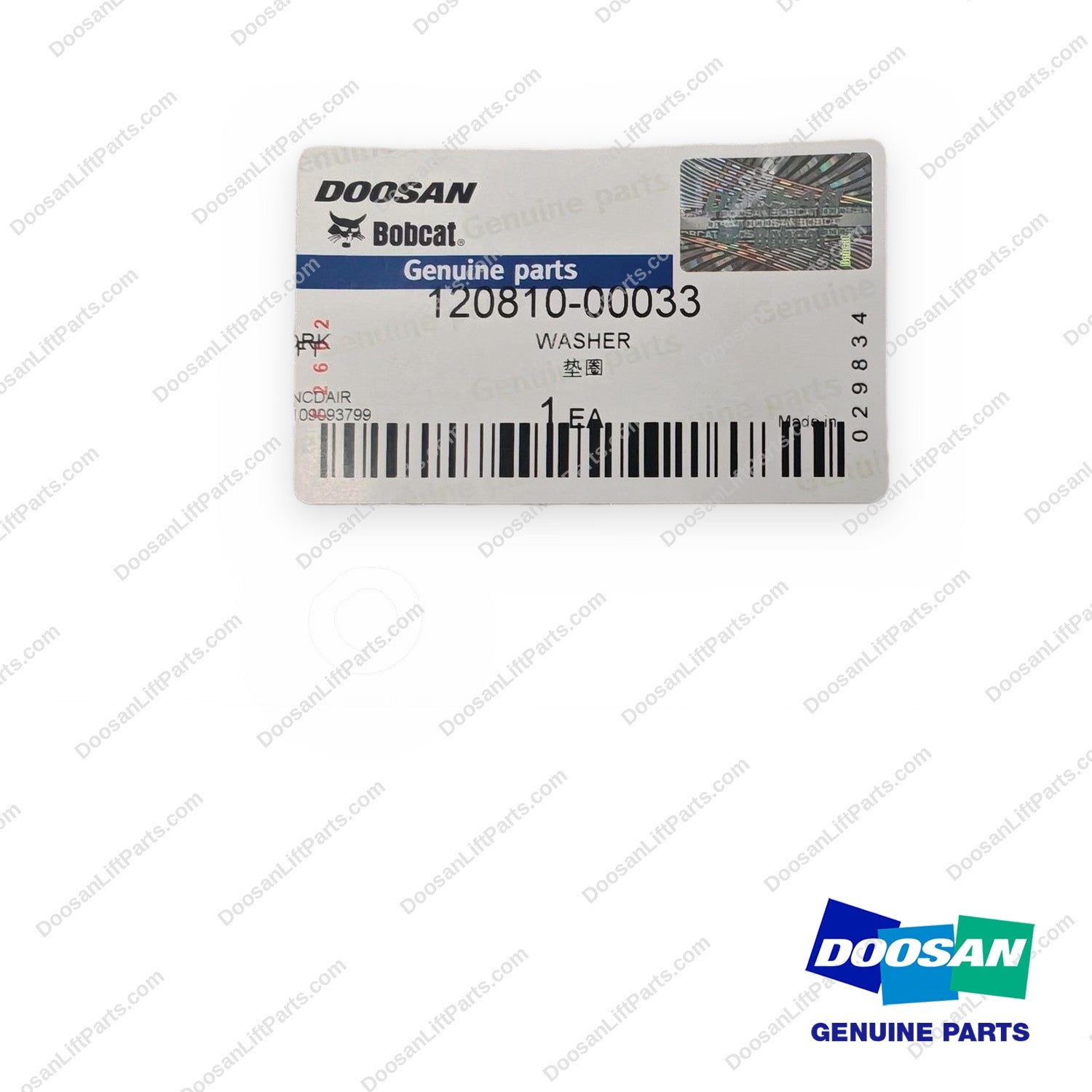 120810-00033 - Washer - OEM Doosan Daewoo Bobcat