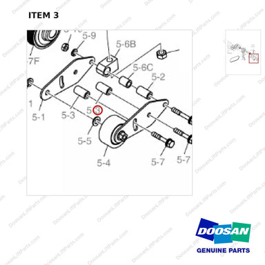 130205-00415A WATER PUMP - parts diagram, item 3 shown - genuine Doosan / Bobcat forklift part