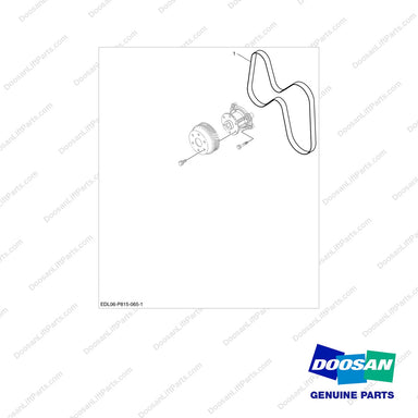 130205-00579A COOLING FAN - full parts diagram - genuine Doosan / Bobcat forklift part