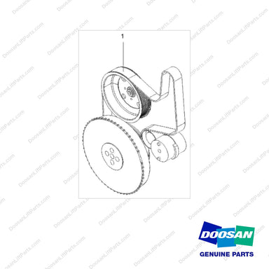 130205-00890 GROUP;V-RIBBED BELT - full parts diagram - genuine Doosan / Bobcat forklift part