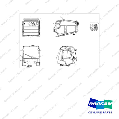 130205-01125 OPTN;CABIN-AIR CONDITIONER;STAGE V-CROWN - full parts diagram - genuine Doosan / Bobcat forklift part