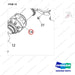 130411-00085 HOUSING,DRIVE AXLE;MIDDLE HSG ASSY - parts diagram, item 14 shown - genuine Doosan / Bobcat forklift part