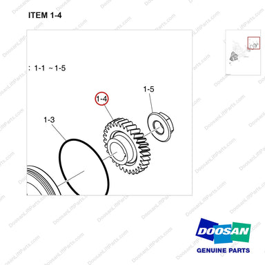 130412-00252C INJECTION PUMP - parts diagram, item 1-4 shown - genuine Doosan / Bobcat forklift part