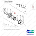 130418-00780 AXLE ASSY,DRIVE;LH - parts diagram, item 6 shown - genuine Doosan / Bobcat forklift part