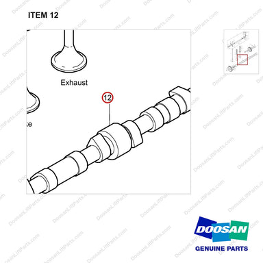 150103-00054 Timing System - parts diagram, item 12 shown - genuine Doosan / Bobcat forklift part