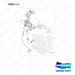 150105-00958C TURBOCHARGER - full parts diagram, item 1-1 marked - genuine Doosan / Bobcat forklift part