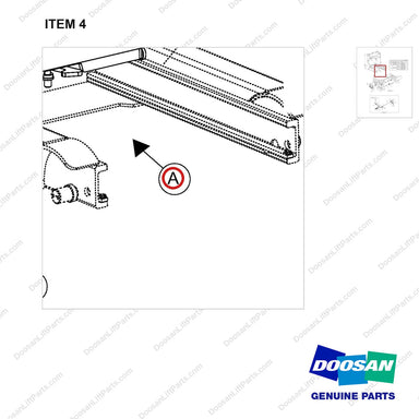 160302-00043 Battery Bed Gp ,Curtis - parts diagram, item 4 shown - genuine Doosan / Bobcat forklift part