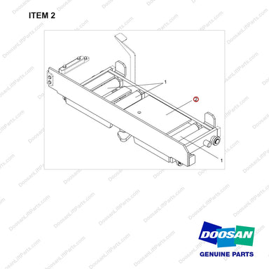 160302-00045 ARRANGEMENT,CHANGEOVER;BATTERY;SIDE DRAW - full parts diagram, item 2 marked - genuine Doosan / Bobcat forklift part