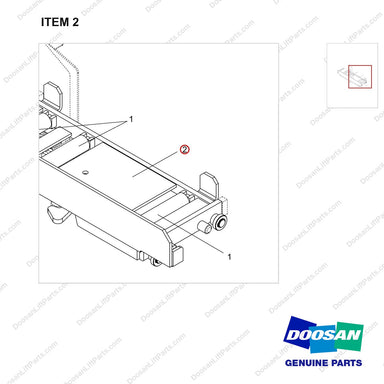 160302-00045 ARRANGEMENT,CHANGEOVER;BATTERY;SIDE DRAW - parts diagram, item 2 shown - genuine Doosan / Bobcat forklift part