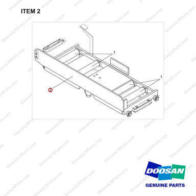 160302-00073 ARRANGEMENT,CHANGEOVER;BATTERY;SIDE DRAW - full parts diagram, item 2 marked - genuine Doosan / Bobcat forklift part