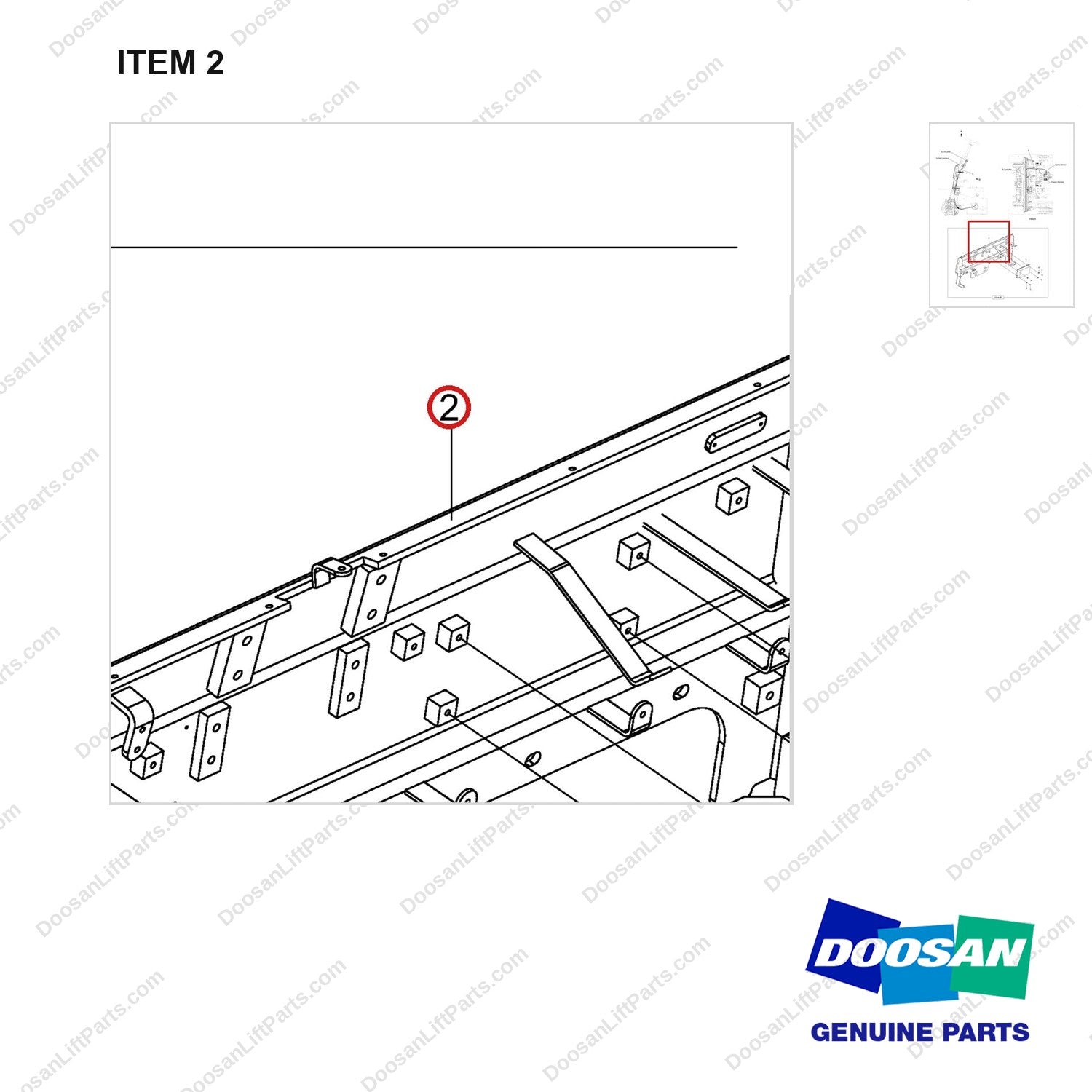 160607-00258 OPTION-AUTOSHIFT CONTROL - parts diagram, item 2 shown - genuine Doosan / Bobcat forklift part