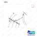 1D4716 GAUGE GP-OIL LEVEL - (DIPSTICK) - parts diagram, item 3 shown - genuine Doosan / Bobcat forklift part
