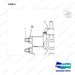 1D4719 VALVE GP-CONTROL(3 SPOOL) - parts diagram, item 2 shown - genuine Doosan / Bobcat forklift part
