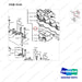 2.464-00011 Cylinder Head & Bonnet Gp - parts diagram, item 19-03 shown - genuine Doosan / Bobcat forklift part