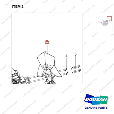 210101-00628 ENGINE ARRANGEMENT;GC35S-9/45S-9 BCS - parts diagram, item 2 shown - genuine Doosan / Bobcat forklift part