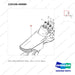 220106-00080 REST,ARM;FINGERTIP 3WAY - parts diagram, item 1 shown - genuine Doosan / Bobcat forklift part