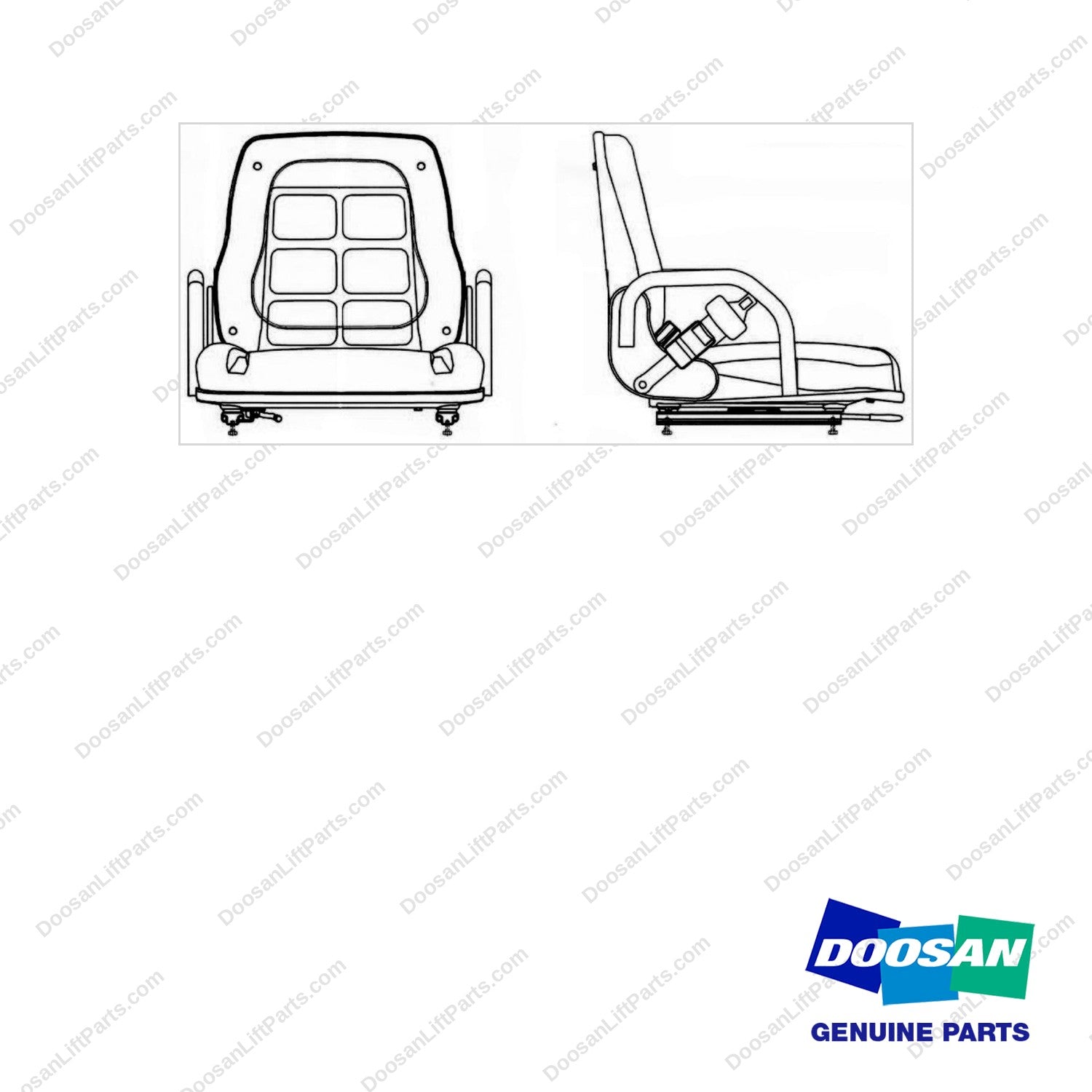220110-00333 ENCONOMIC SEAT - full parts diagram - genuine Doosan / Bobcat forklift part