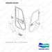 250204-05191 DOOR ASSY;LH - full parts diagram, item 21 marked - genuine Doosan / Bobcat forklift part