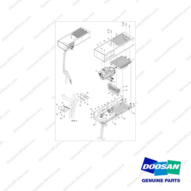 300506-01202 CONDITIONER ASSY,AIR;D25S-9 - full parts diagram - genuine Doosan / Bobcat forklift part