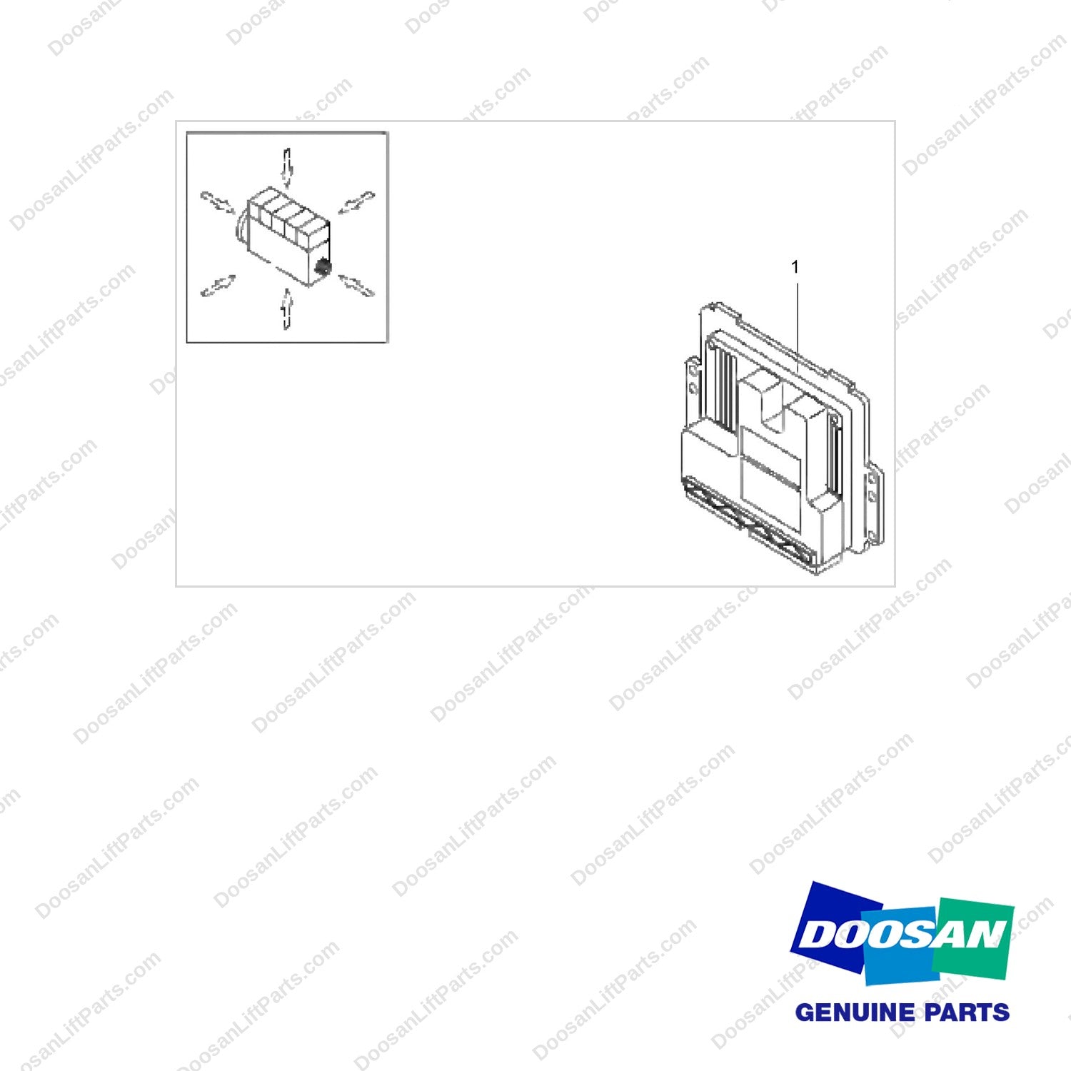 300618-00151 GROUP;CONTROL UNIT - full parts diagram - genuine Doosan / Bobcat forklift part
