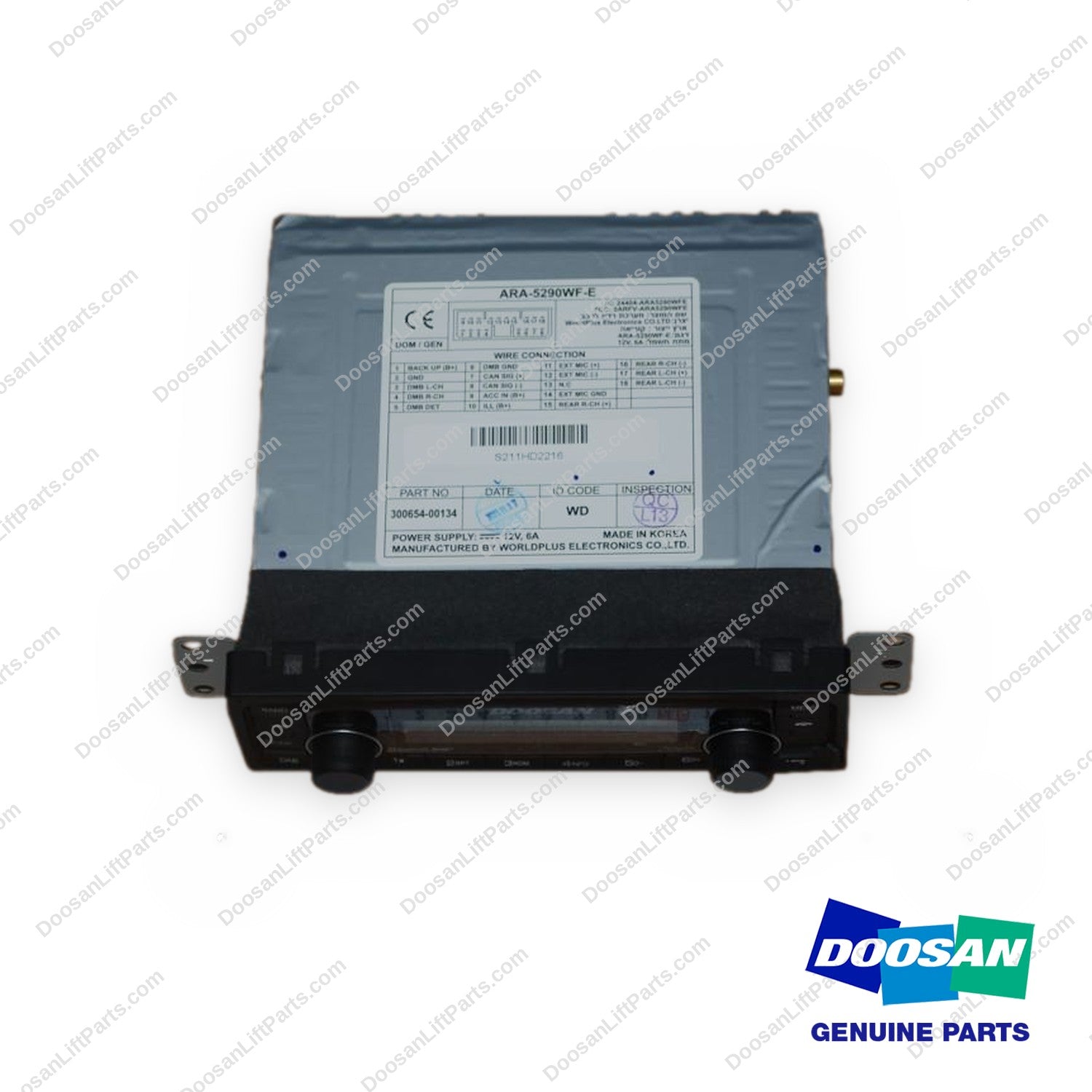 300654-00134 - Dab Audio (12V) Car Stereo - OEM Doosan Daewoo Bobcat