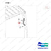 300726-00072 REAR GRAB BAR - parts diagram, item 1 shown - genuine Doosan / Bobcat forklift part