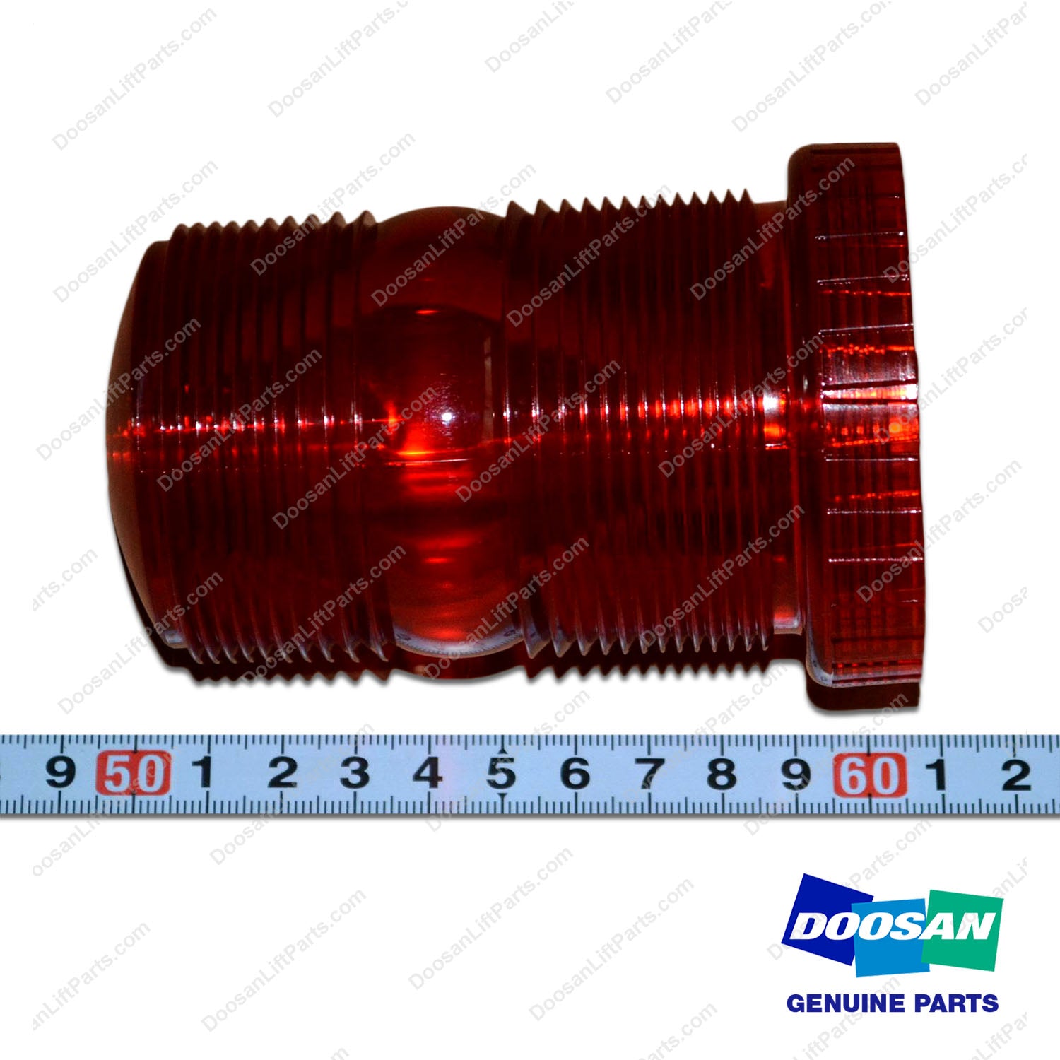 Strobe;lens-Red - Doosan Forklift Part 301008-00047