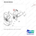 301310-00152 MOTOR ASSY,DRIVE;IP54 - parts diagram, item 6 shown - genuine Doosan / Bobcat forklift part