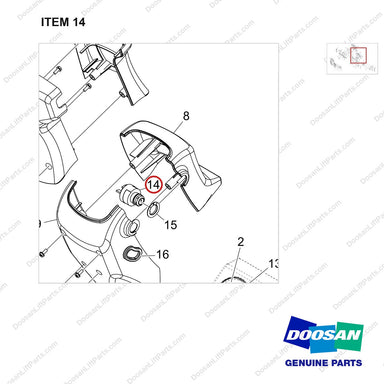 301413-00536 COVER GROUP;FCU,BOBCAT - parts diagram, item 14 shown - genuine Doosan / Bobcat forklift part