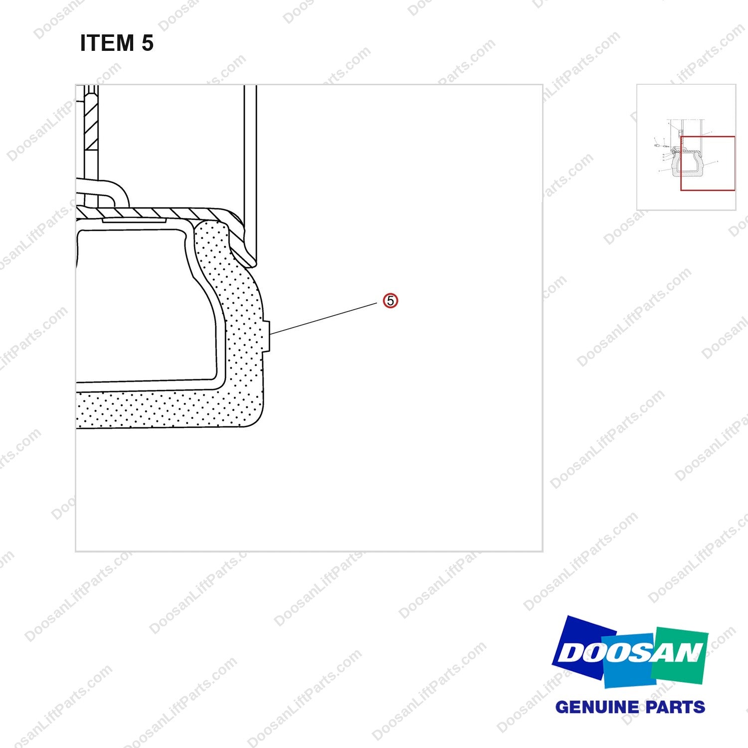 301869-09 WHEEL & TIRE GP-DRIVE AND MOUNTING - (3 TON)-2 REQUIRED - parts diagram, item 5 shown - genuine Doosan / Bobcat forklift part