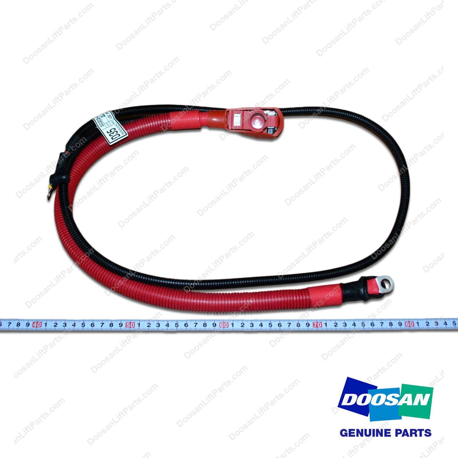 Cable ASSY,Battery;positive 38SQ 900DM - Doosan Forklift Part 310203-04357