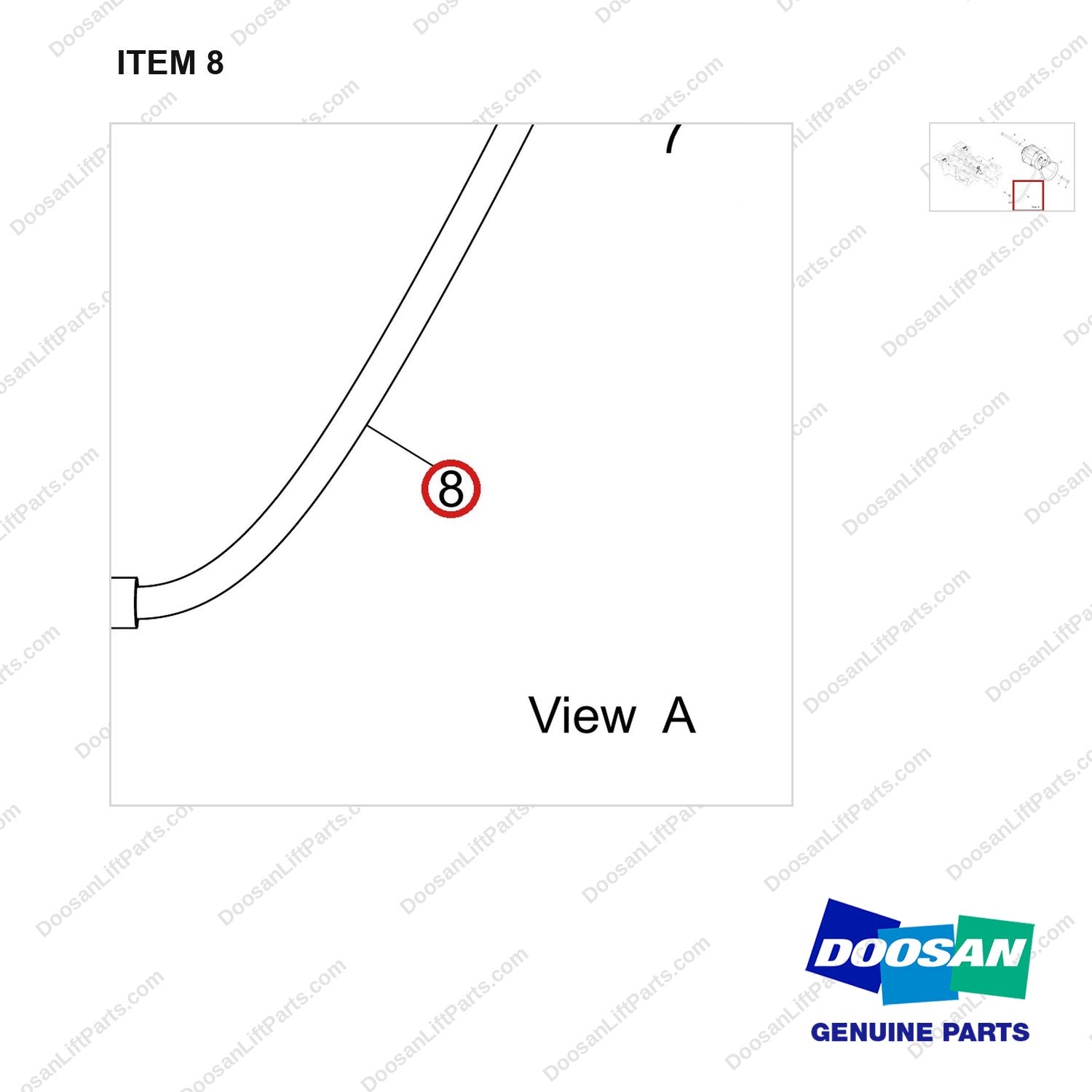 310203-06959 ALTERNATOR GROUP - parts diagram, item 8 shown - genuine Doosan / Bobcat forklift part