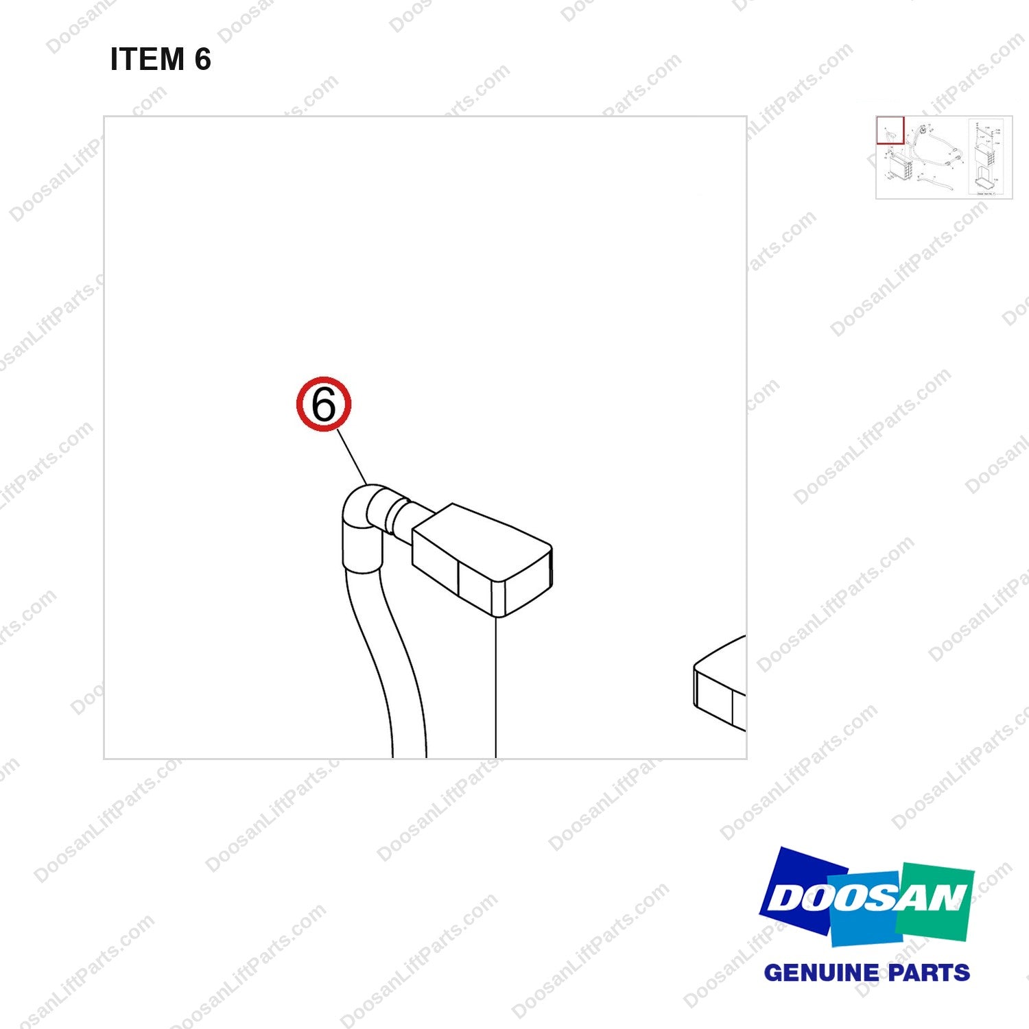 310203-12224 BATTERY GP UL - parts diagram, item 6 shown - genuine Doosan / Bobcat forklift part