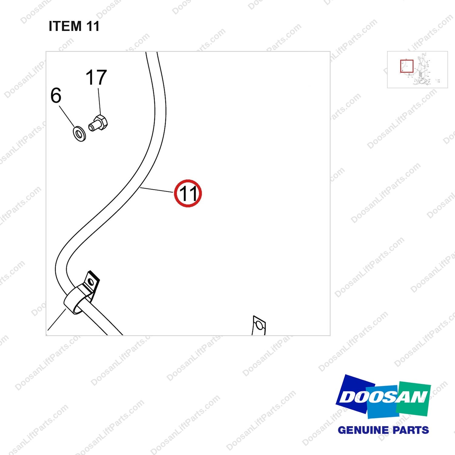 310203-12233 BATTERY GP - parts diagram, item 11 shown - genuine Doosan / Bobcat forklift part