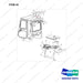310207-00850 Airconditioner Gp-OVHG Rear Mounting - full parts diagram, item 43 marked - genuine Doosan / Bobcat forklift part