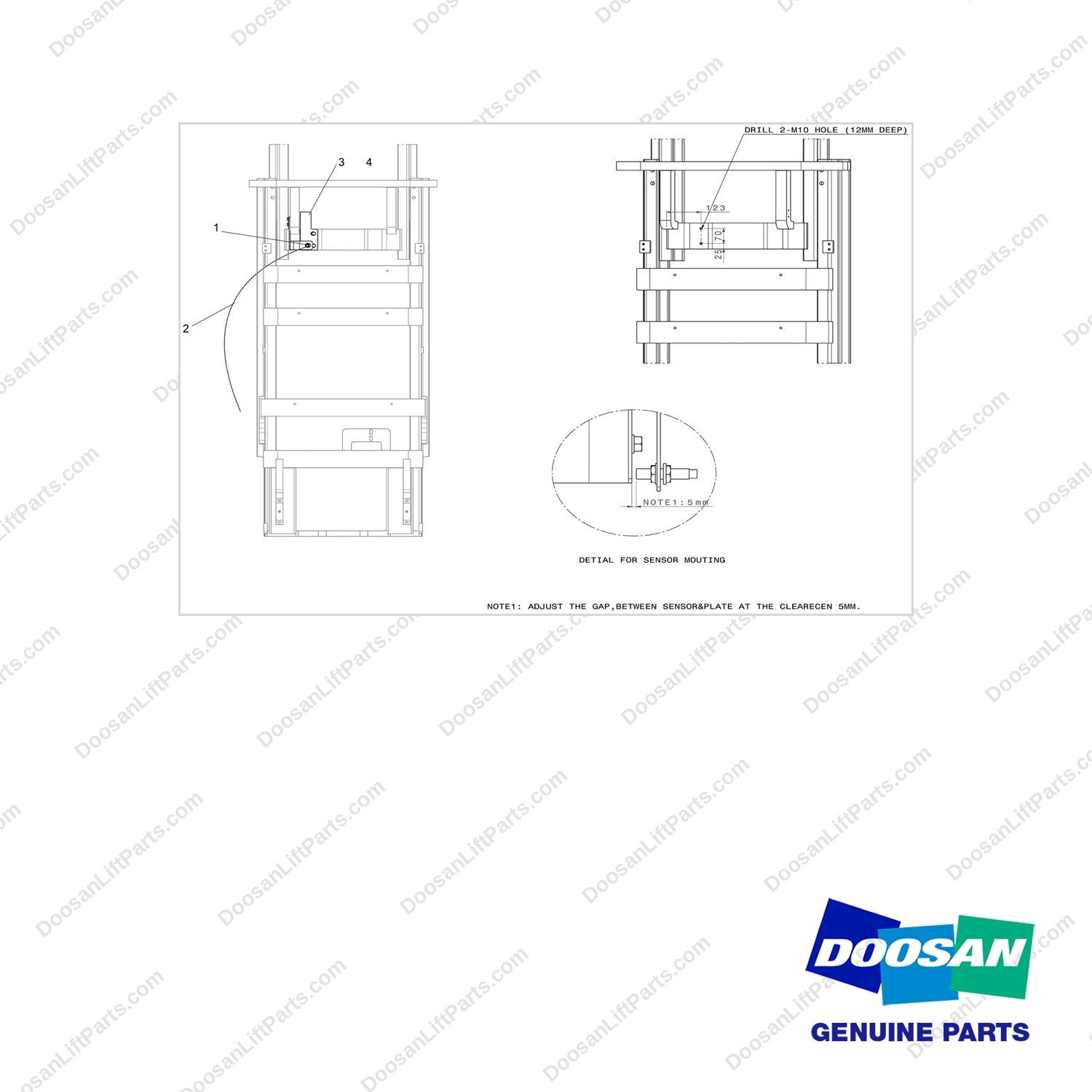 310207-03020 LIFT SPEED CONTROL;STD - full parts diagram - genuine Doosan / Bobcat forklift part